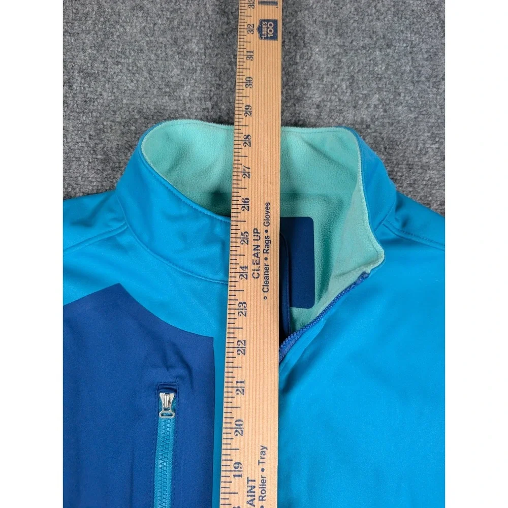 Peter Millar Gale Force Performance‎ Golf Jacket Mens M Blue Fleece Lined Golf
